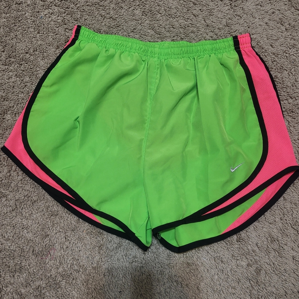 Green/Pink Nike Running Shorts Size M
